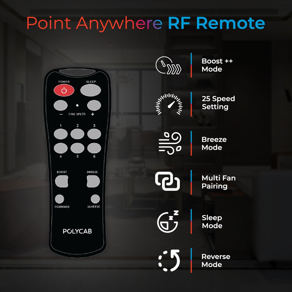 Polycab Silencio Cruiser Prime 1200mm BLDC Low Noise Ceiling fan 【White】
