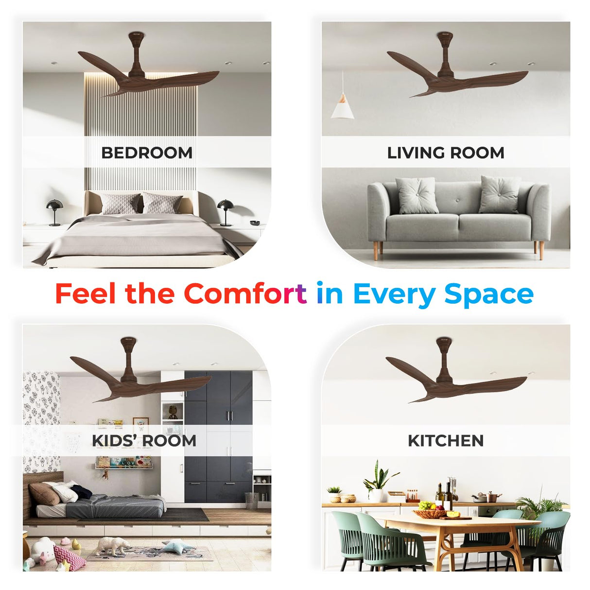 Polycab Silencio Cruiser Prime 1200mm Low Noise Ceiling fan【Walnut Wood】