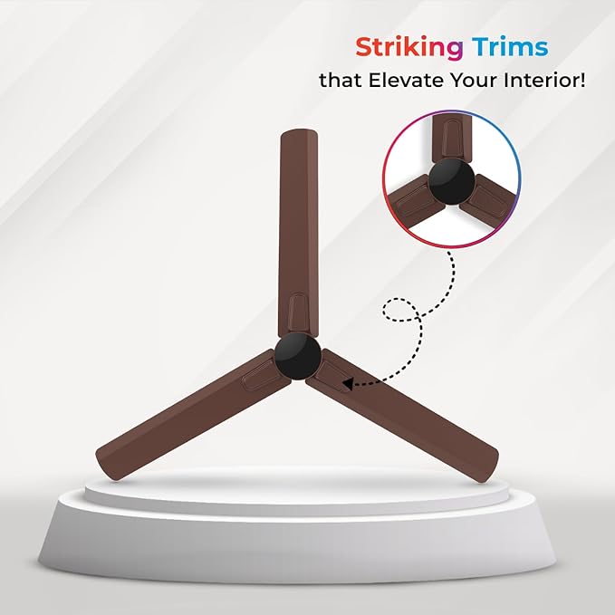 Polycab Silencio Mini DLX 1200mm 5-Star Advanced BLDC Ceiling fan (Mocha Brown)