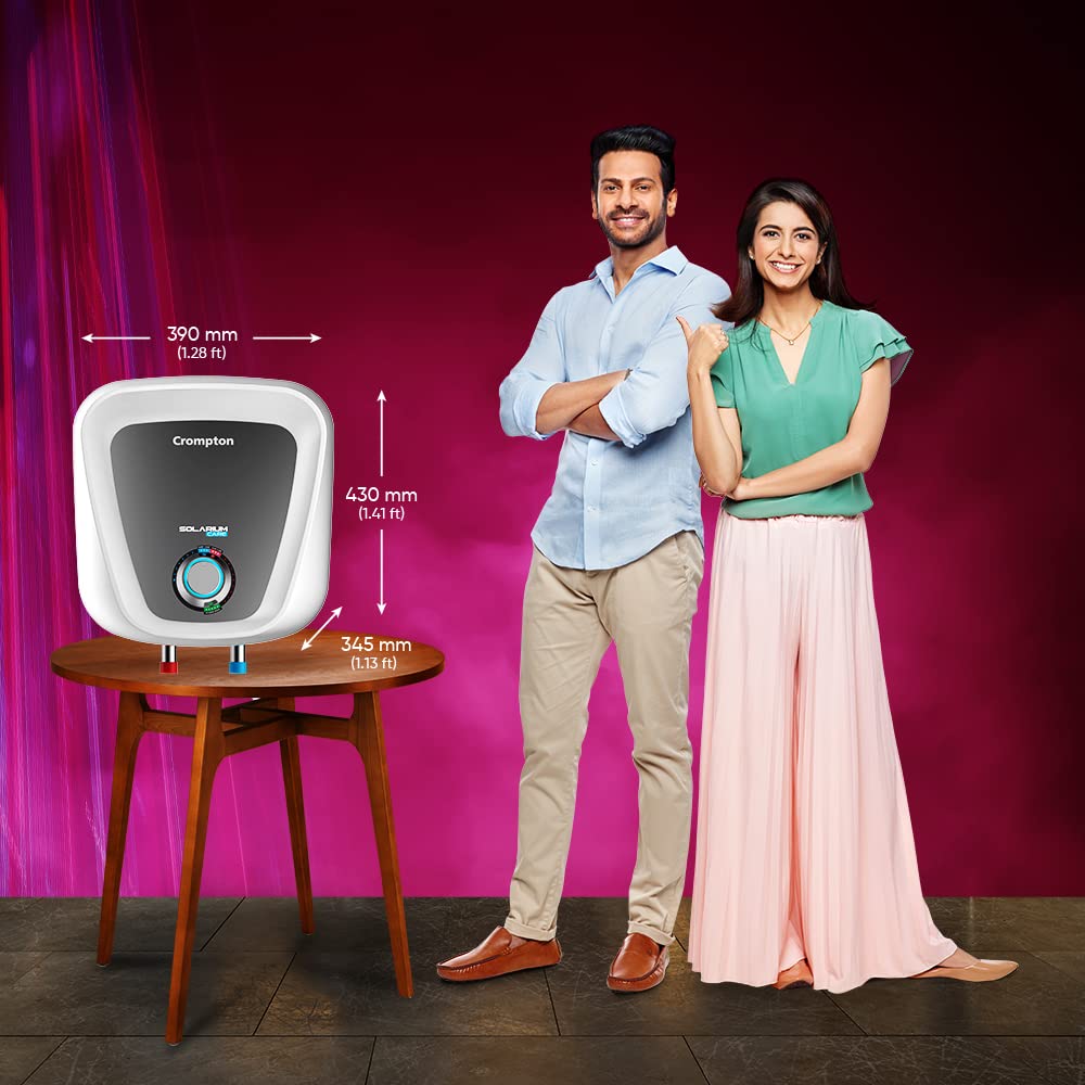 Crompton Solarium Care 25 Litre 5-Star Storage Water Heater (Geyser, White, Free Installation)