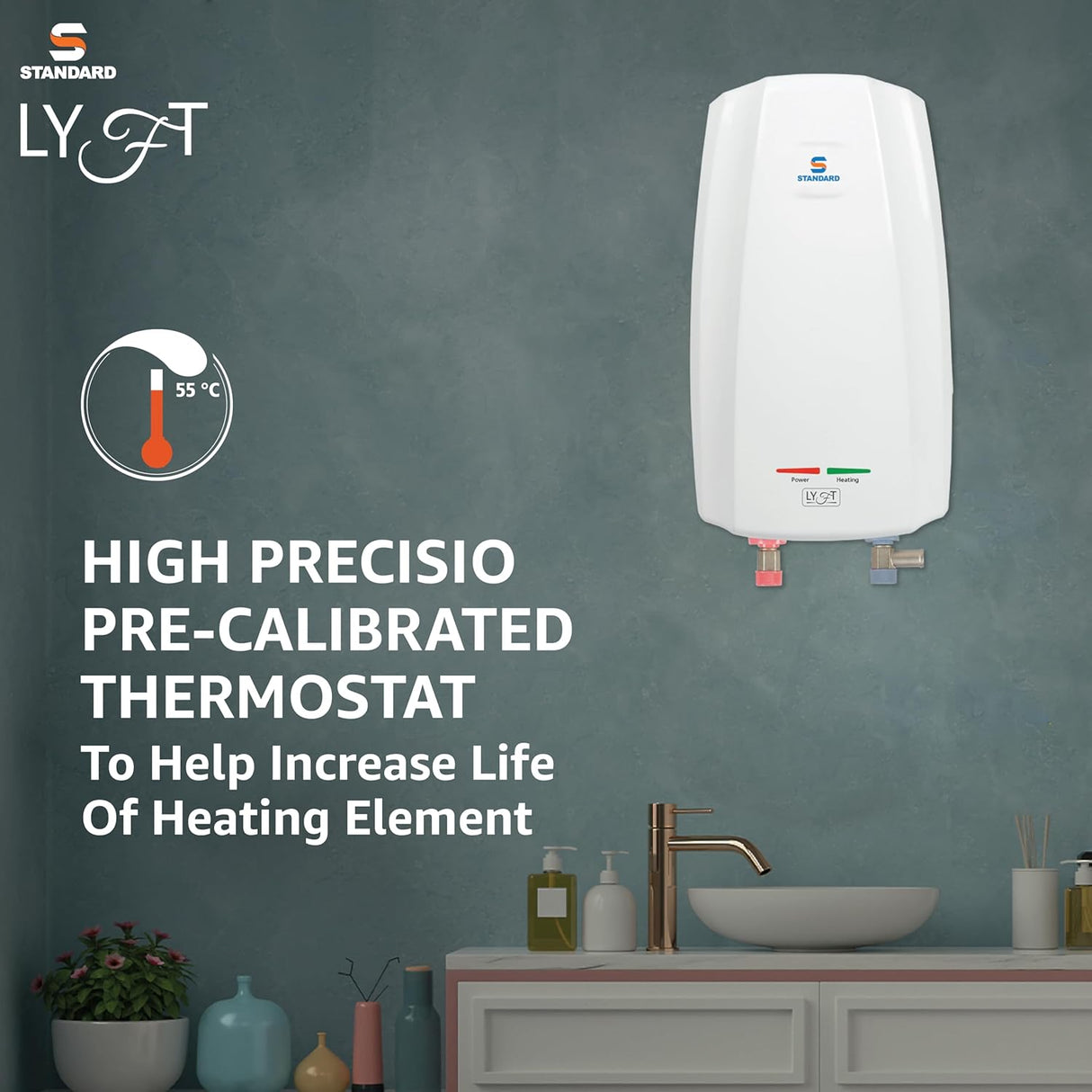 Havells Standard Lyft 3 Litre Instant Water Geyser (White)