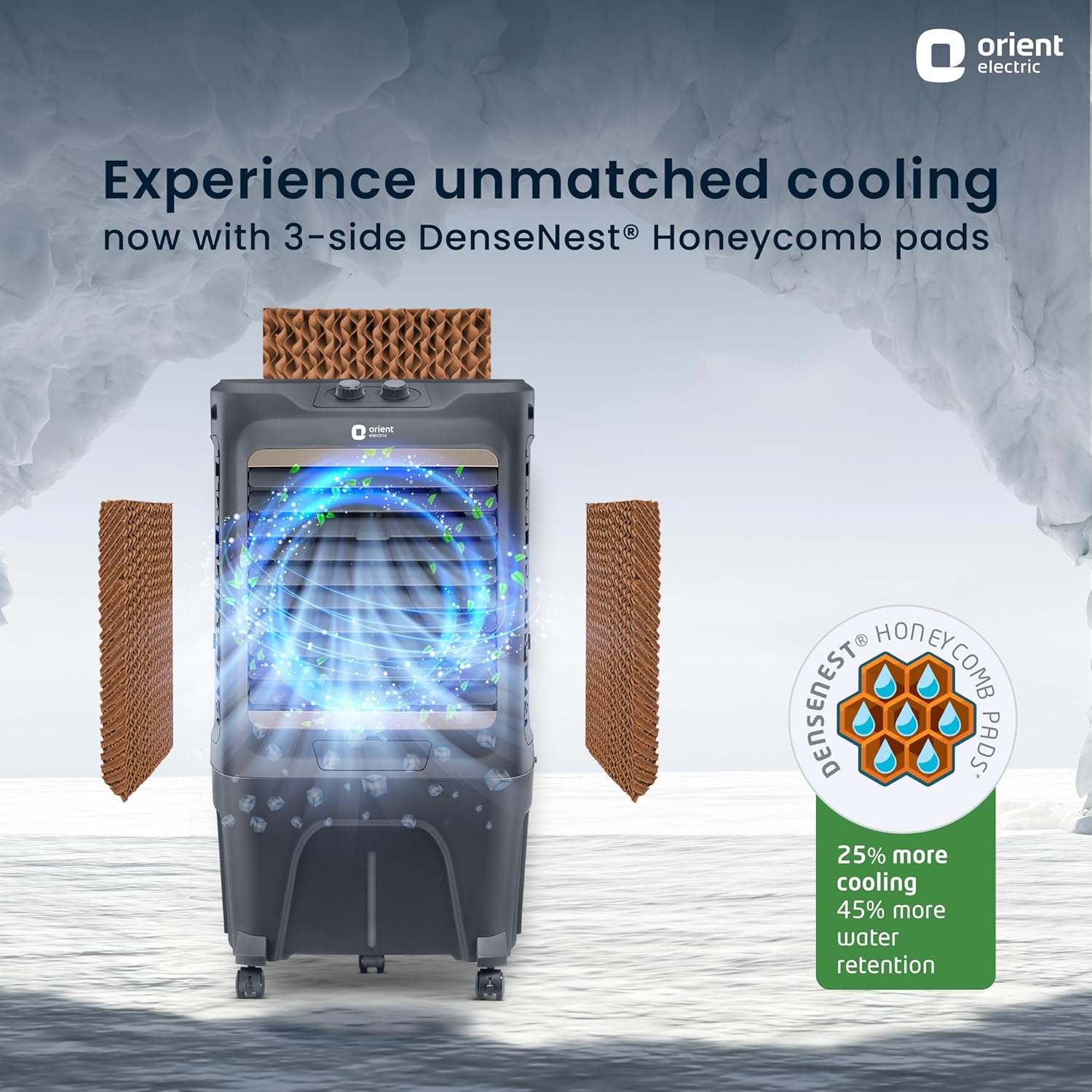 Orient Electric Tornado 52 Litre Desert Air Cooler (Dark Grey)