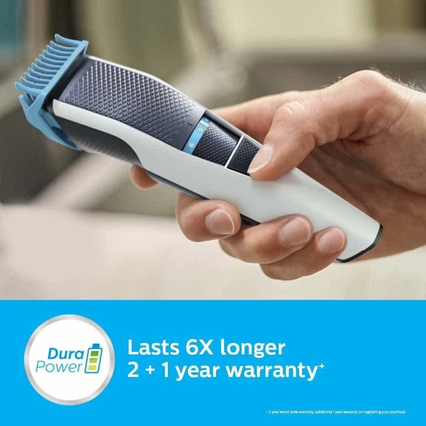 Philips BT3203/15 Trimmer 45 min Runtime 10 Length Settings (White, Black)