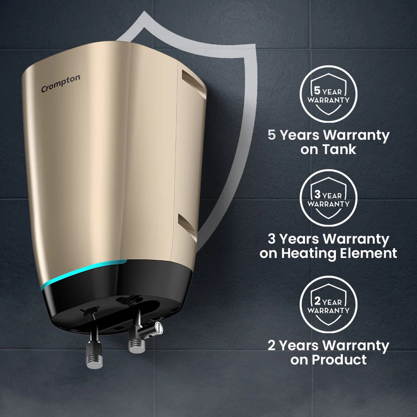 Crompton Solarium Blaze 3000W 3 Litre Instant Water Heater (Free Installation, Champagne Gold)