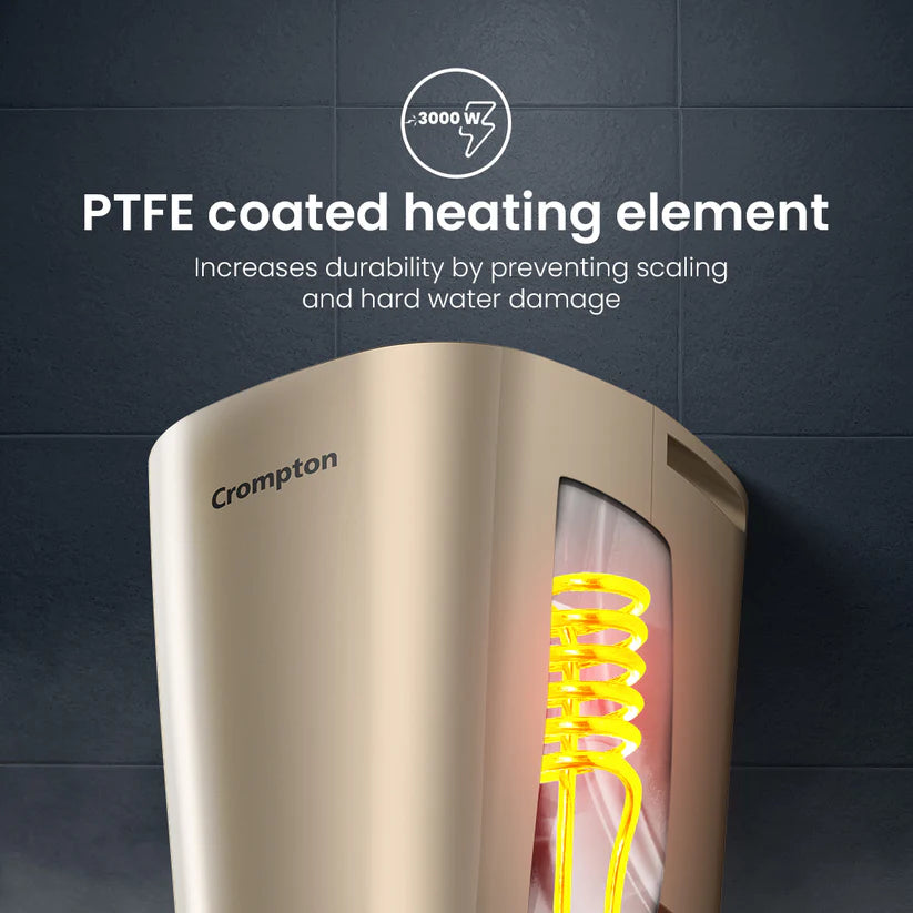 Crompton Solarium Blaze 3000W 3 Litre Instant Water Heater (Free Installation, Champagne Gold)