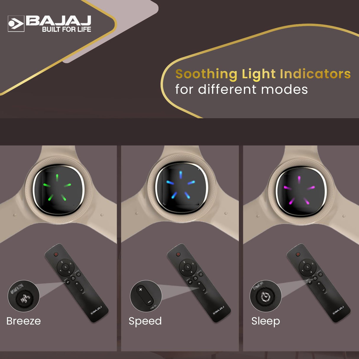 Bajaj Eurostos 1200mm 5 Star Rated BLDC Ceiling Fan (Bronze Mist)