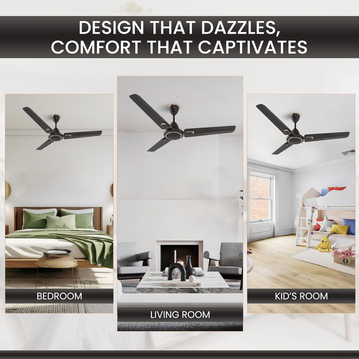 Polycab Superb Plus 1200mm Ceiling Fan (Smoke Brown)