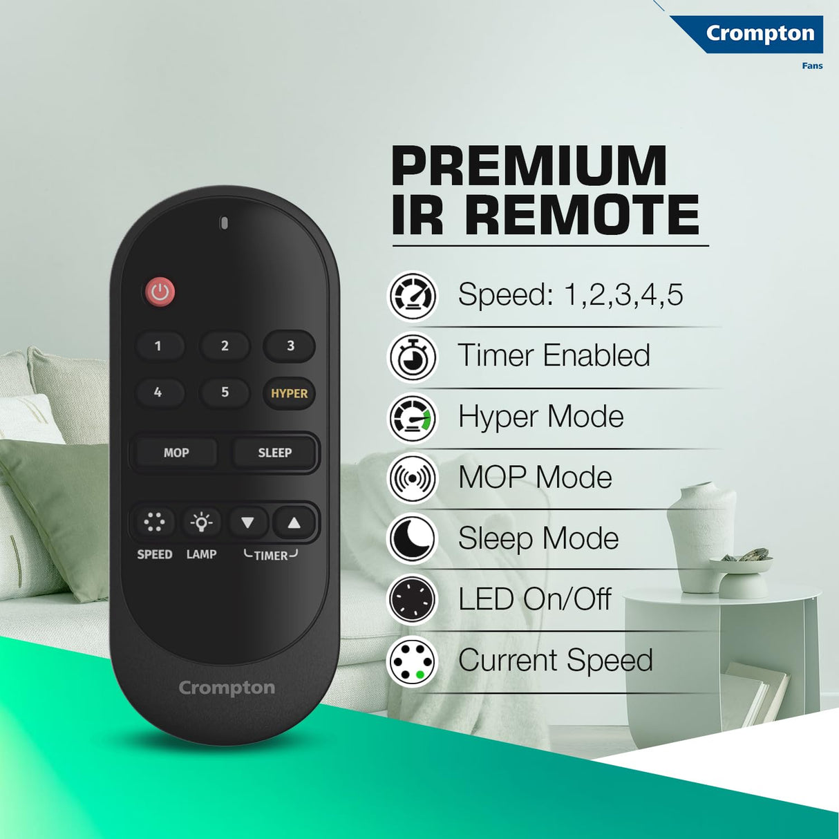 Crompton Energion Niteo 1200 mm BLDC Ceiling Fan (Silver White)