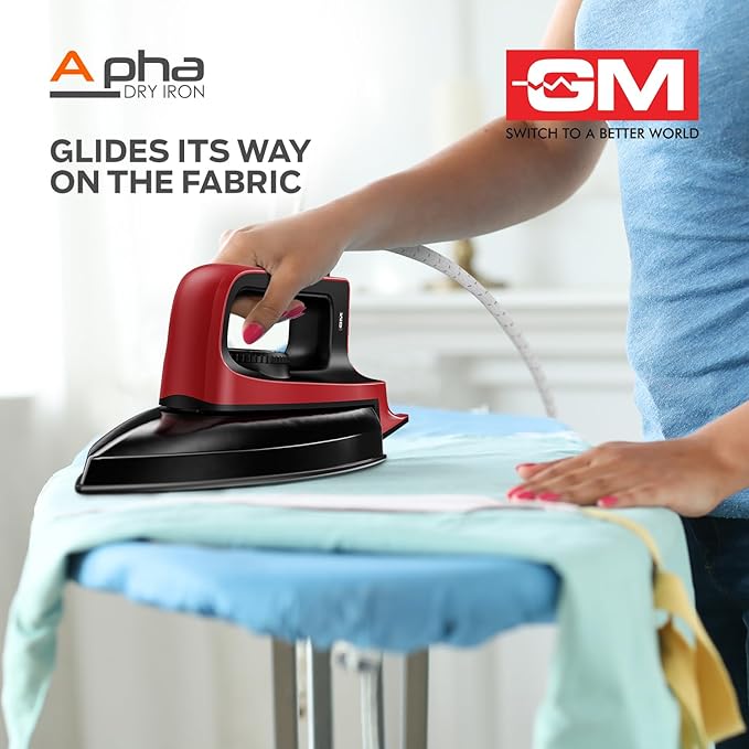 GM Alpha 1000 Watt Dry Iron (Red)