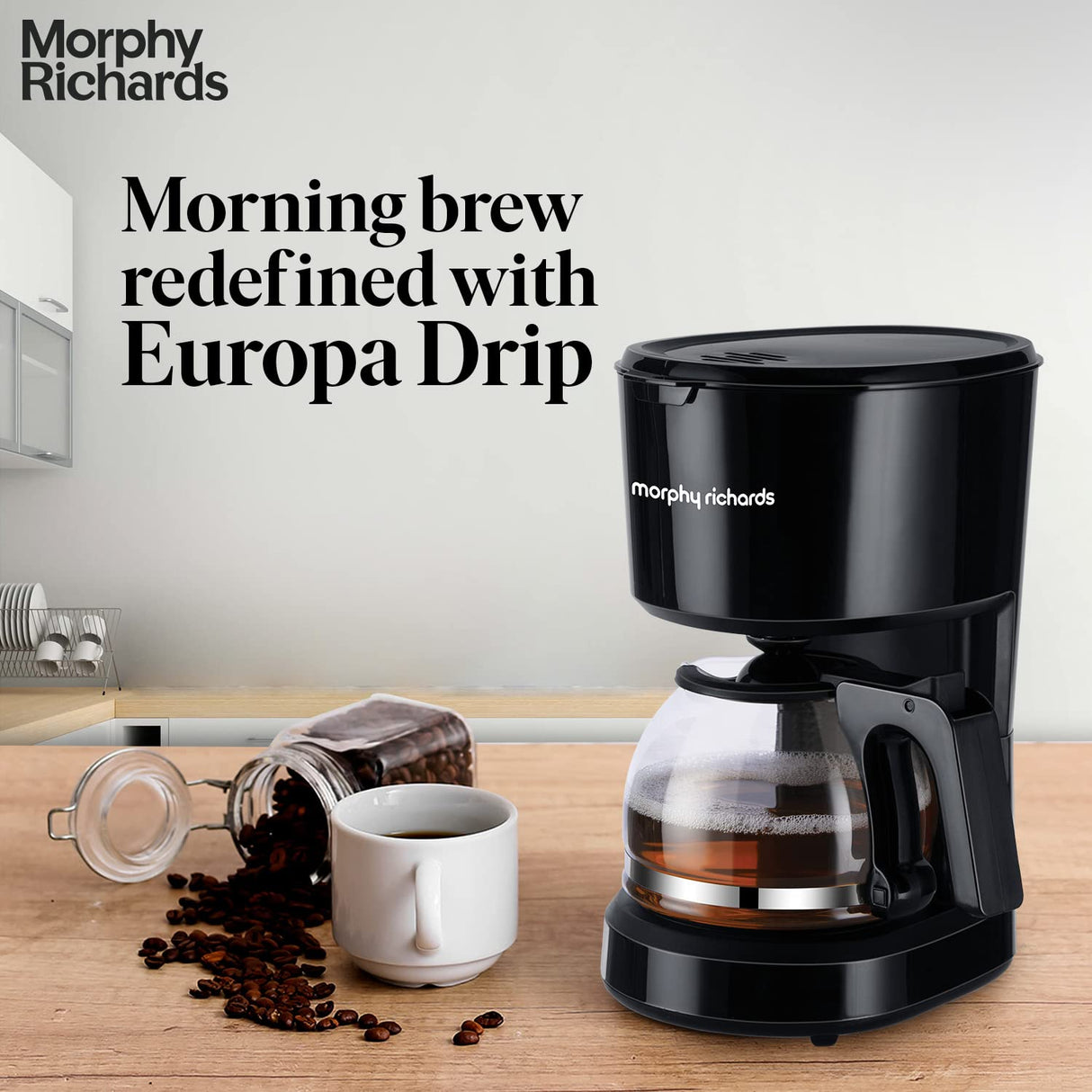 Morphy Richards Europa Drip Espresso Coffee Machine (Black)