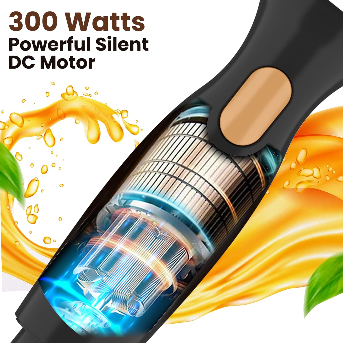 Crompton AMEO TRIO Hand blender+ Chopper+ whisker 300Watts (Black & Golden)