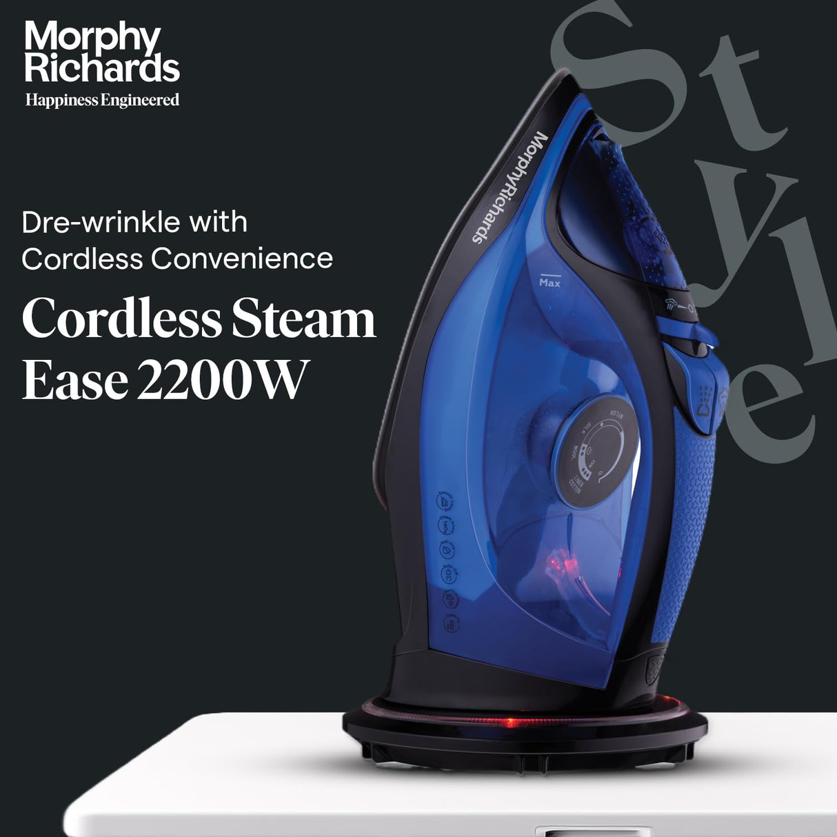 Morphy Richards Ease 2200W Cordless Steam Iron (Blue)