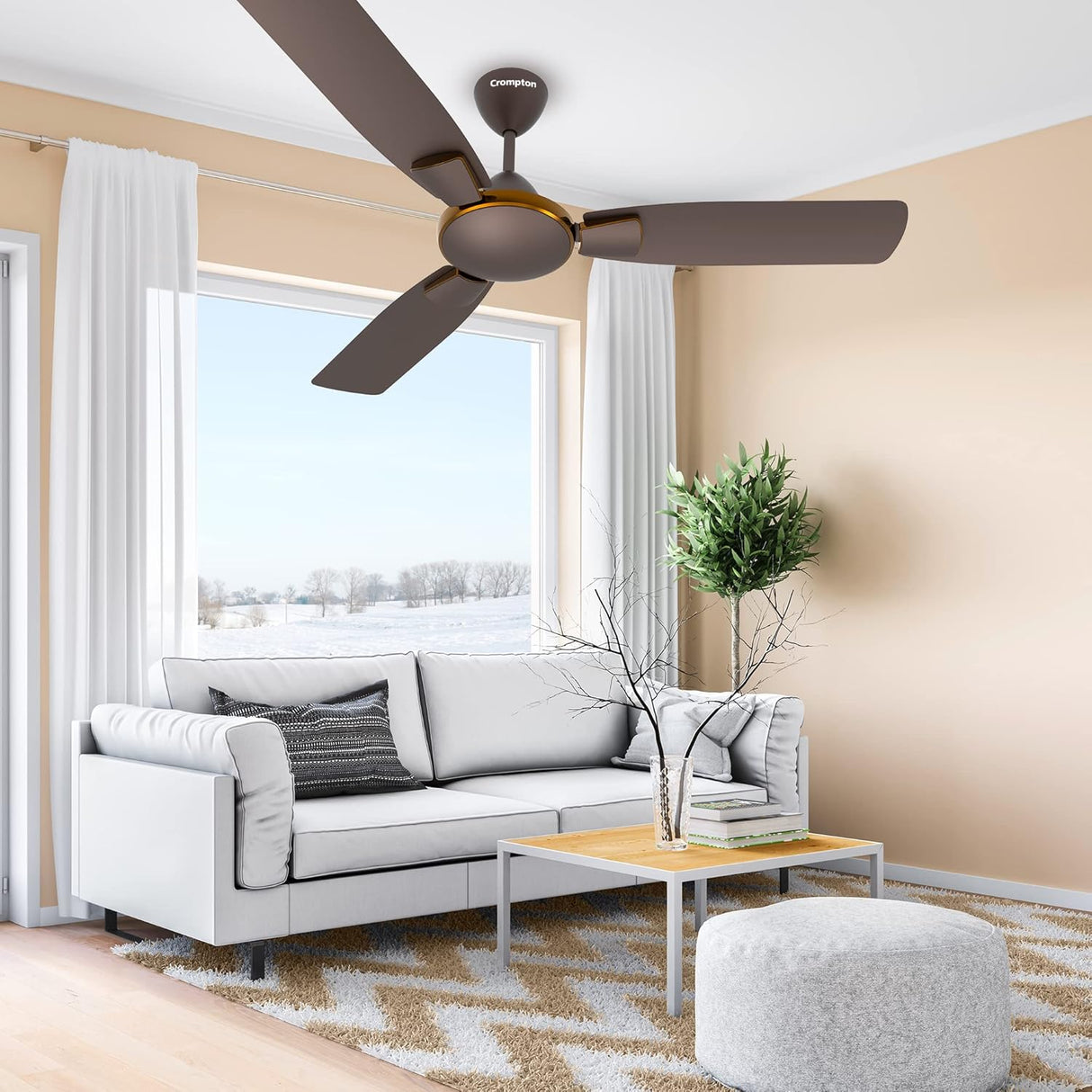 Crompton Toro 1200mm High Speed | 1-Star Rated Ceiling Fan (Magic Brown)