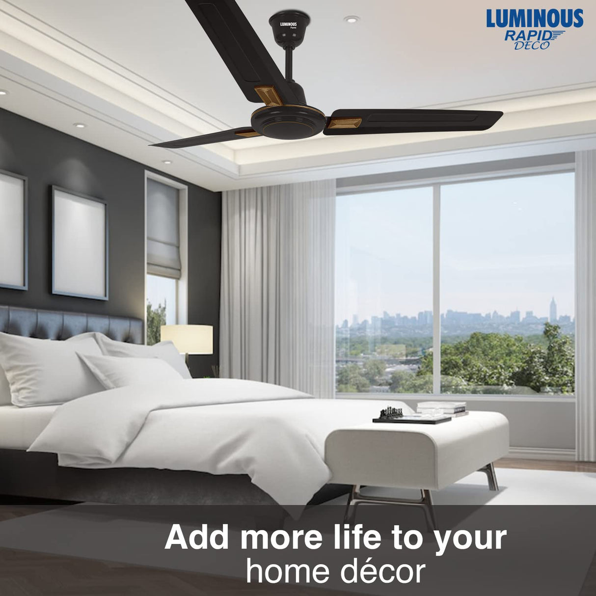 RR Signature Rapid Deco 1200mm Ceiling Fan (Velvet Brown)