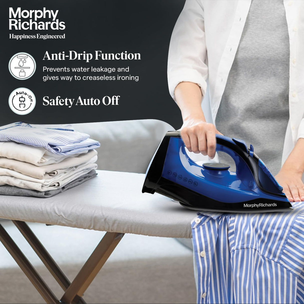 Morphy Richards Ease 2200W Cordless Steam Iron (Blue)