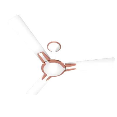 Polycab Elanza Neo 1200mm Designer Ceiling fan (Snow White Rosegold)