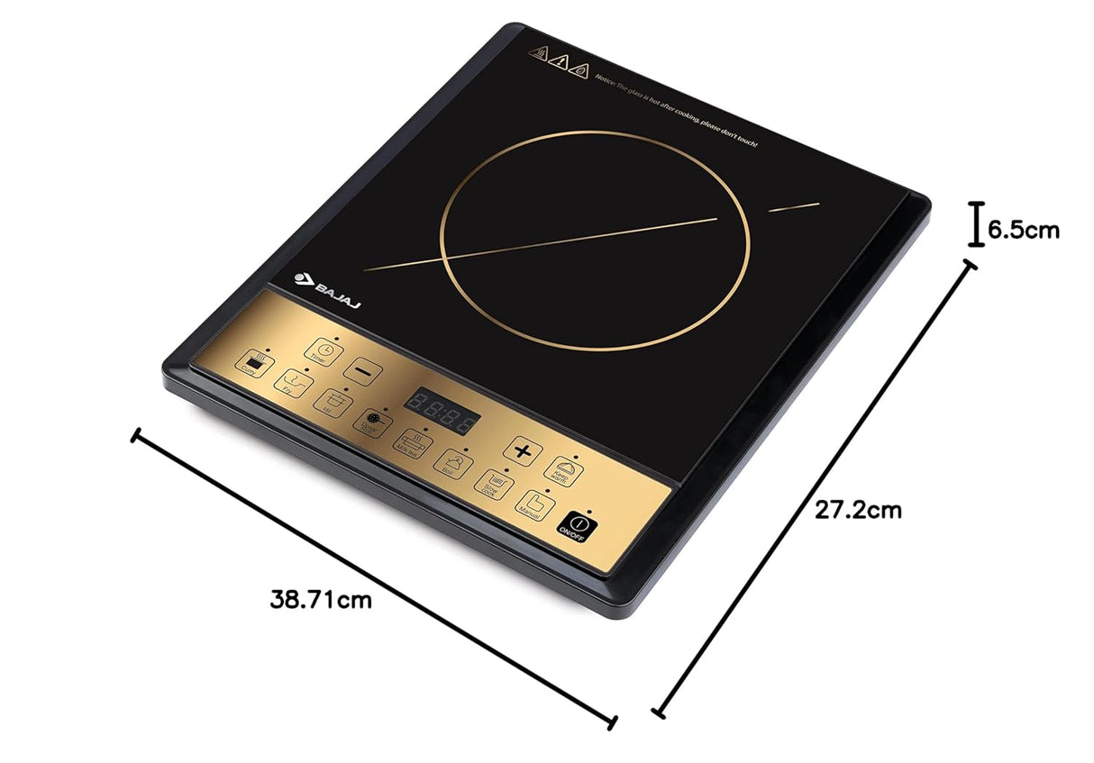 Bajaj 1900 W ICX 190TS Induction Cooktop Push Button (Black)
