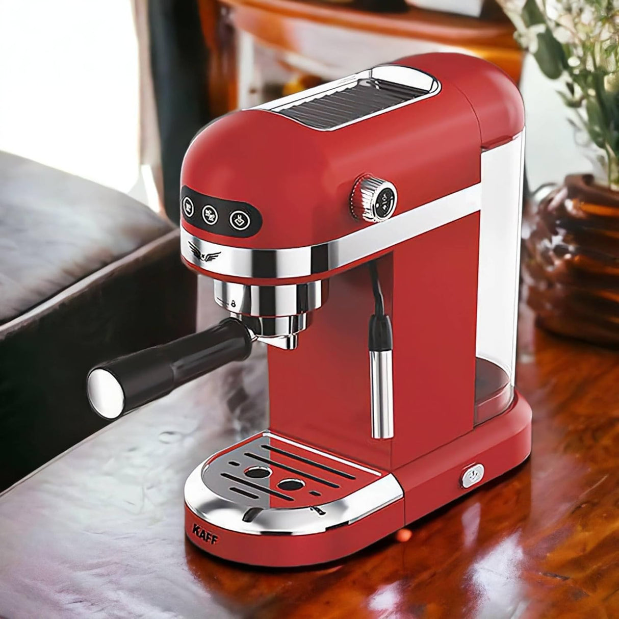 Kaff Fontana 1350 Watts Espresso Coffee Maker (Red)