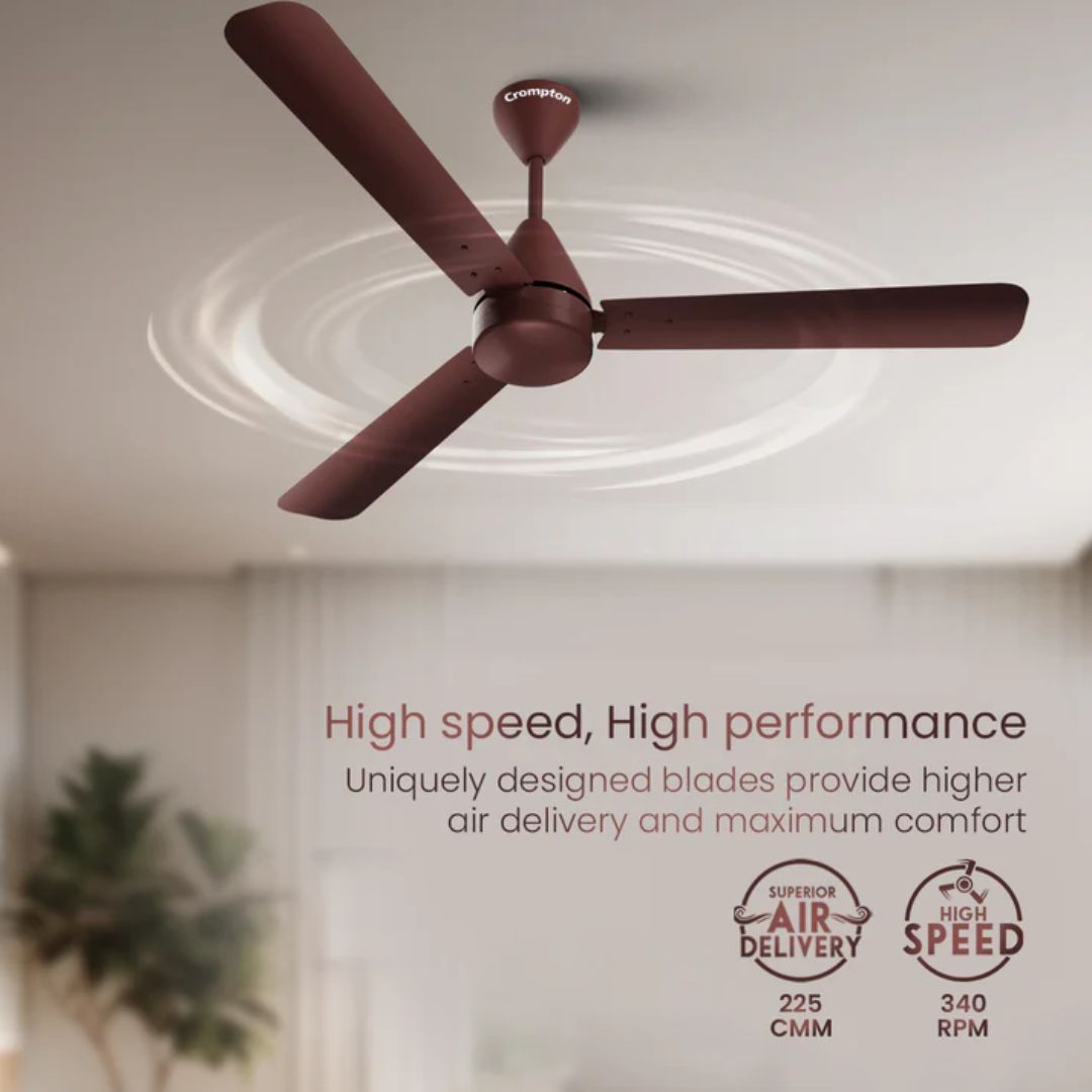 Crompton Energion Cookie 1200mm Ceiling Fan (Brown)