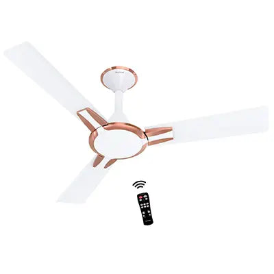 Polycab Elanza Neo BLDC 1200mm Premium Decorative Ceiling Fan (Snow White Rose Gold)