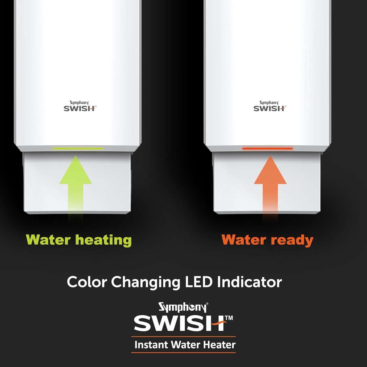 Symphony Swish 3L Instant Water Geyser (White)