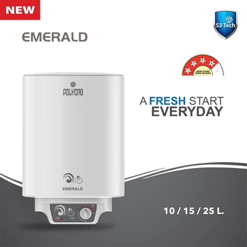 Polycab 25 Litre Emerald Storage Water Geyser (White)