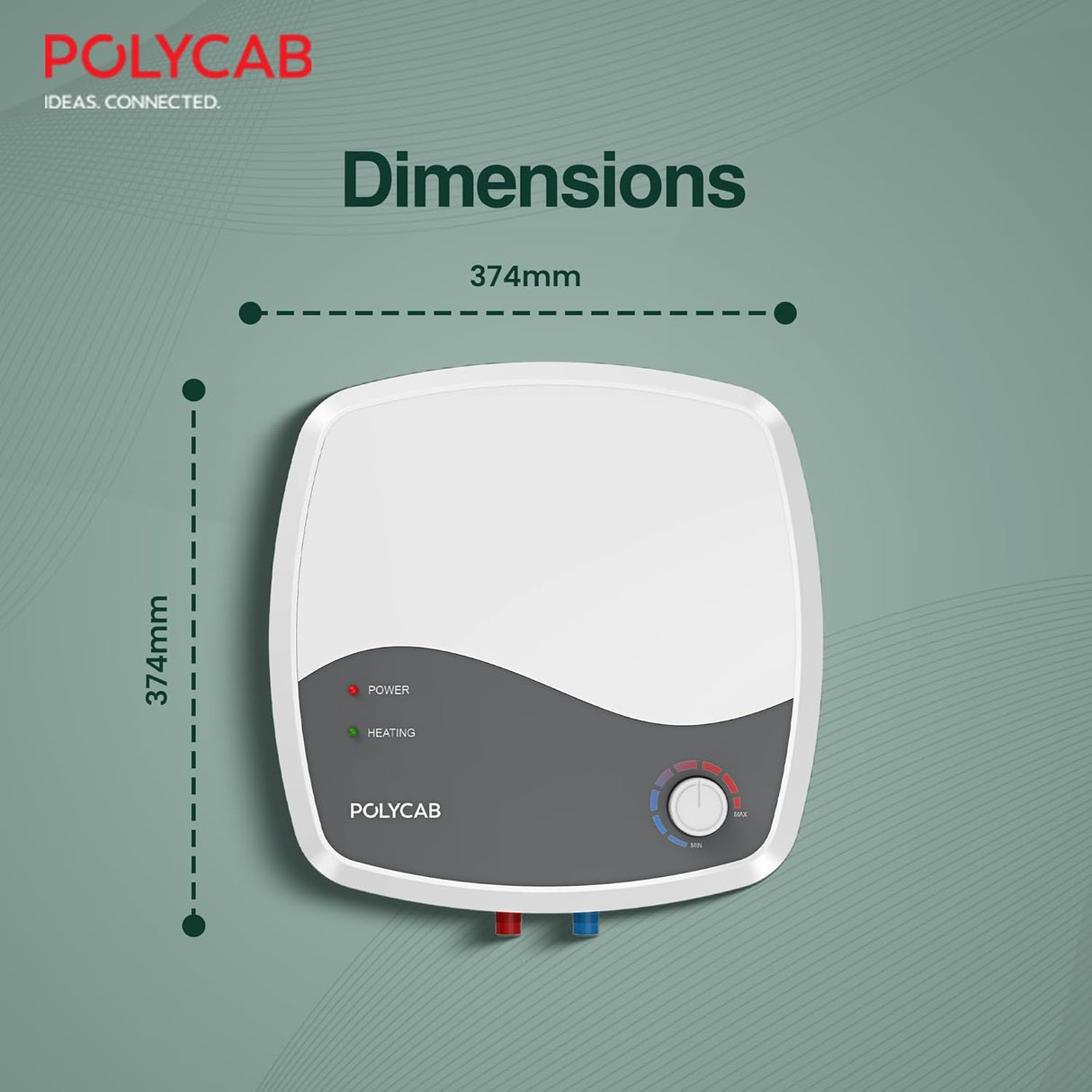 Polycab Superia 25L Plastic Body Geyser (White Grey)