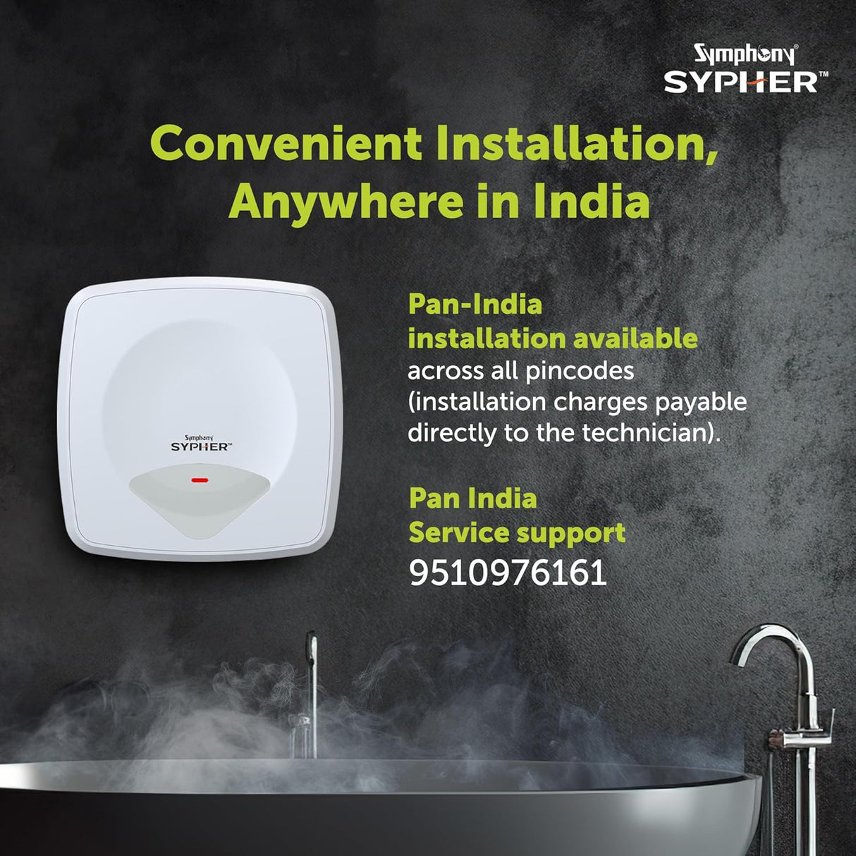 Symphony Sypher 10 Litre Storage Water Geyser