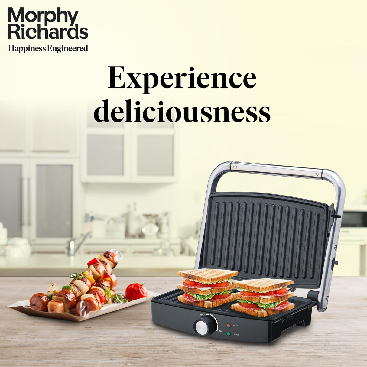 Morphy Richards Imperio Series Sandwich Maker 72 Contact Grill 1500 Watts (Black)