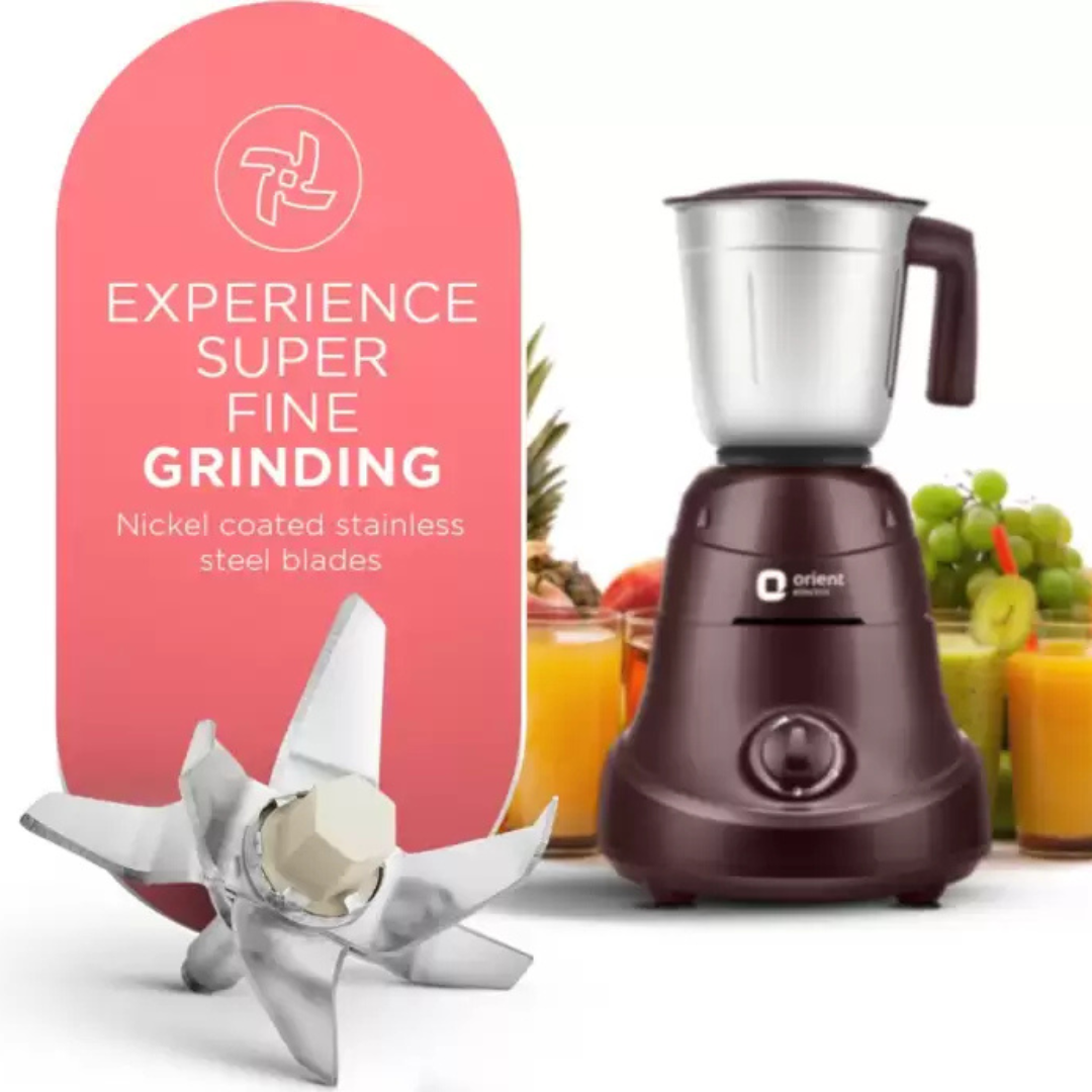 Orient Elecric Power Mixer 750 W Mixer Grinder (3 Jars | Cherry)