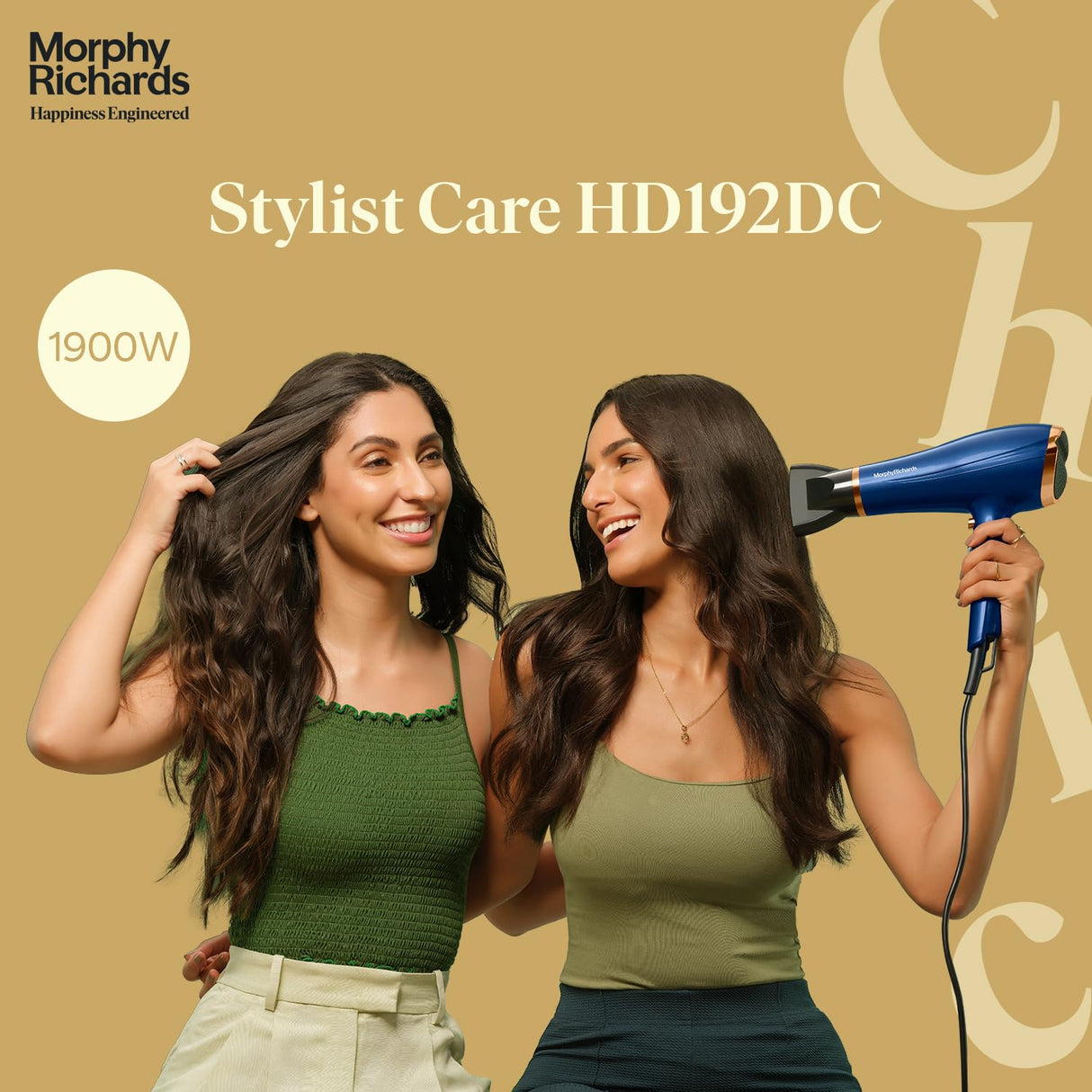 Morphy Richards Stylist Care 1900W Hair Dryer (Blue & Rose Gold)