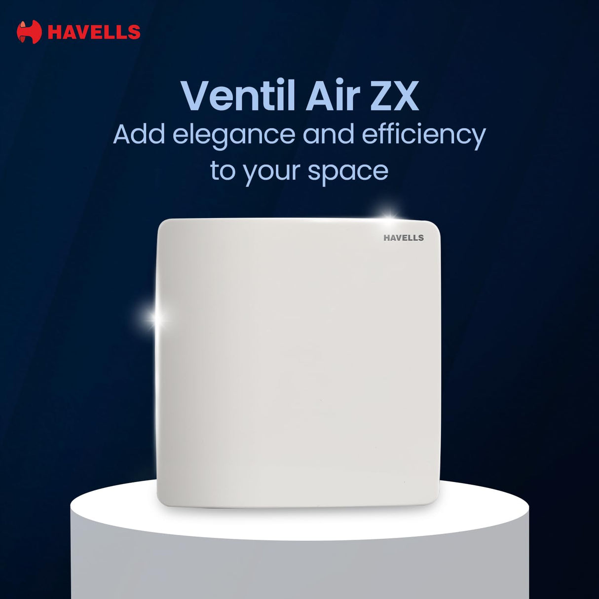 Havells Ventilair ZX 150mm Exhaust Fan | Strong Air Suction, Rust Proof Body (White)