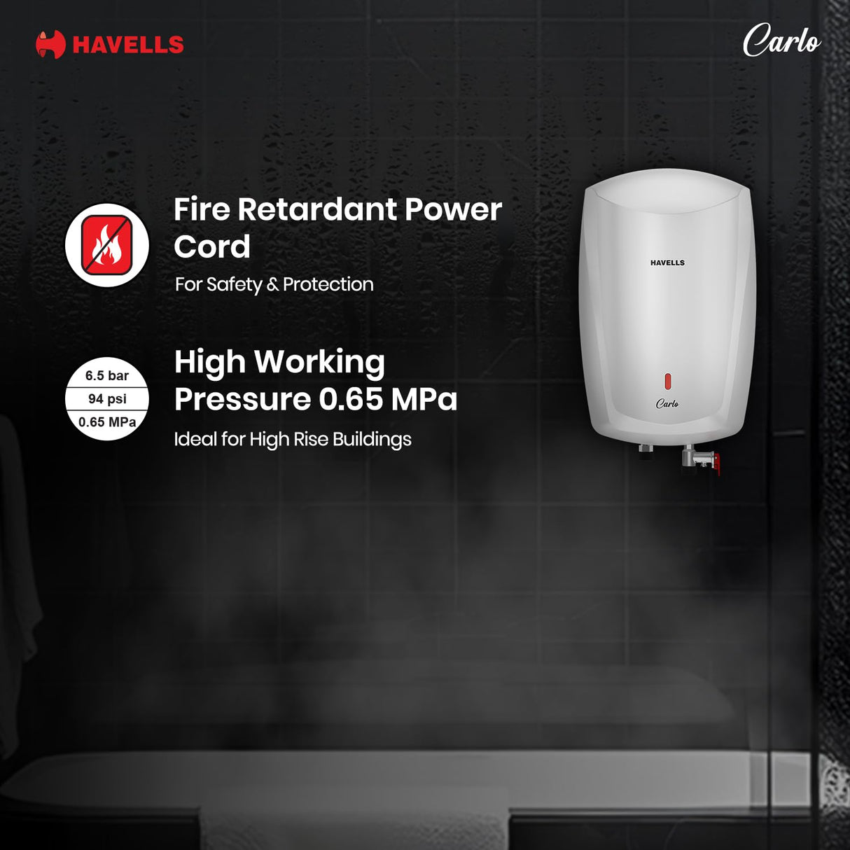 Havells Carlo 5 Litre Instant Water Heater Geyser (White)