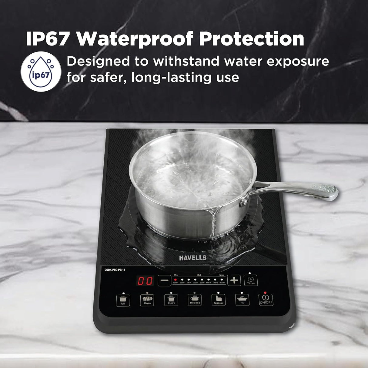 Havells Cook Pro PB 16 Induction Cooktop | 1600W | Black