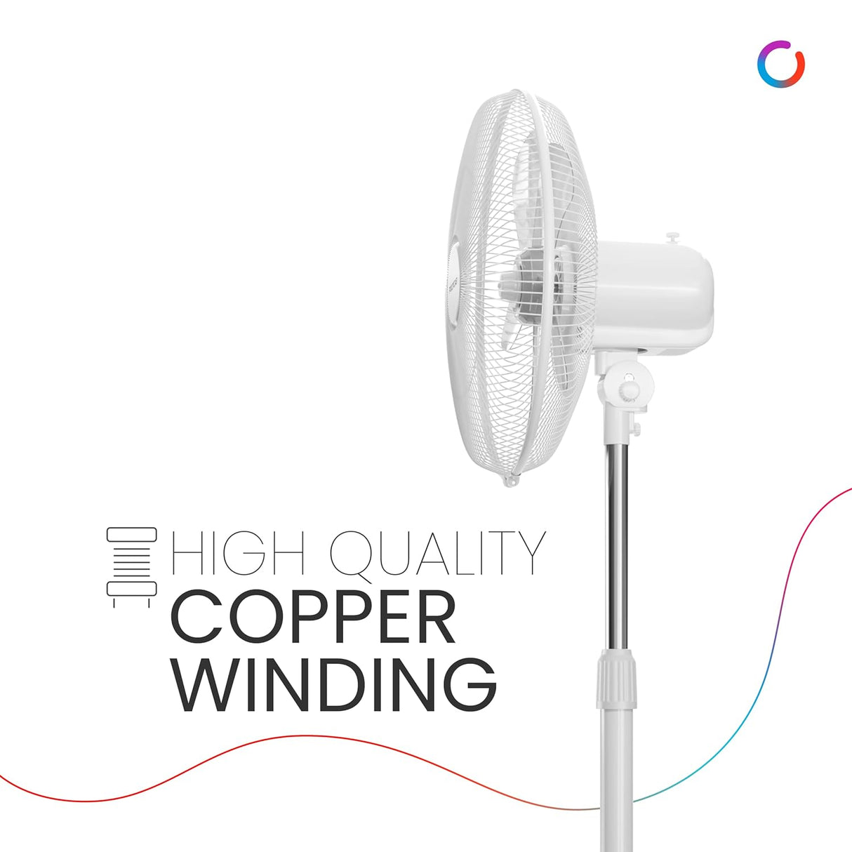 Polycab Optima Mini 400mm Pedestal Fan (White)