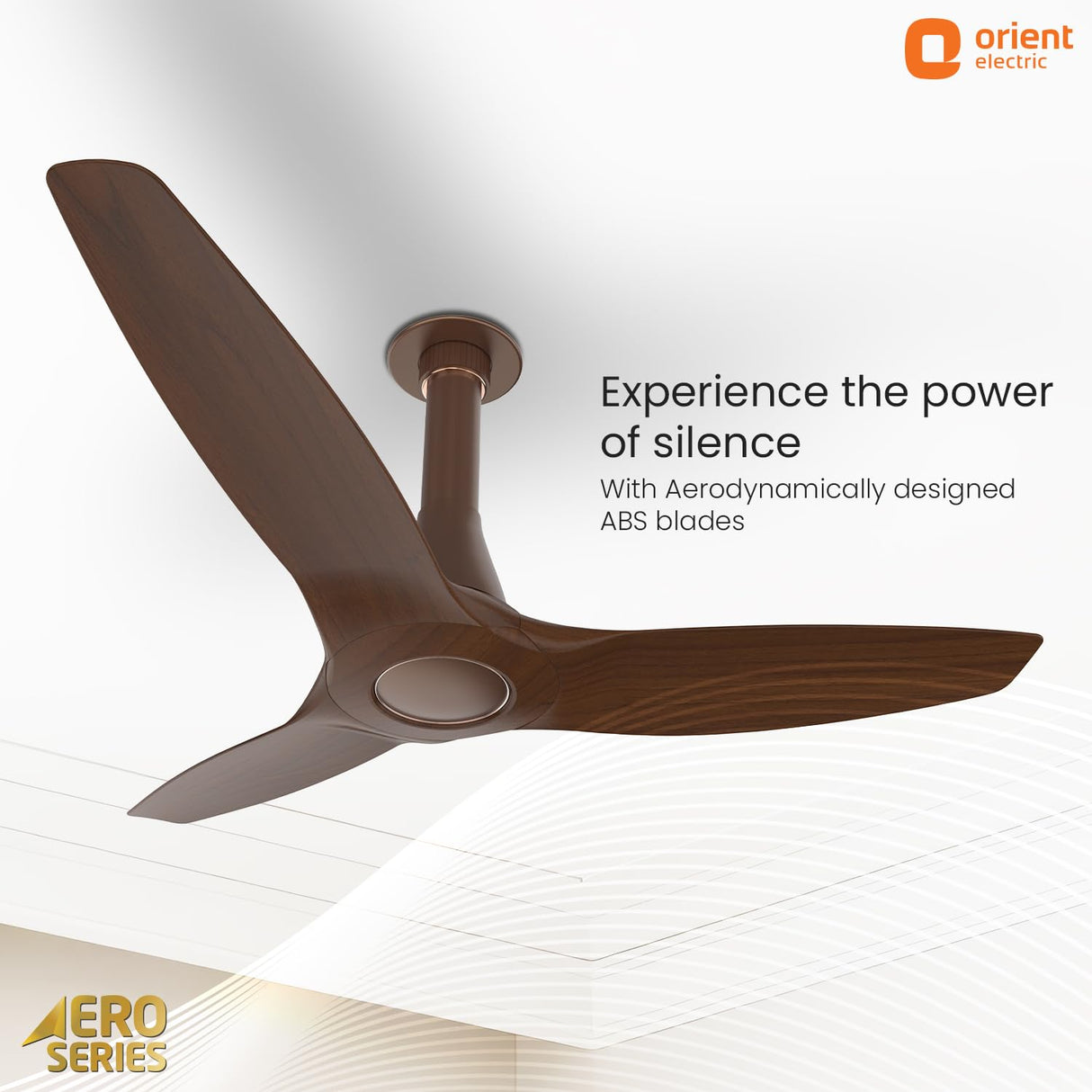 Orient Aeroquiet Neu 1S 1230mm Ceiling Fan Truffle Wood