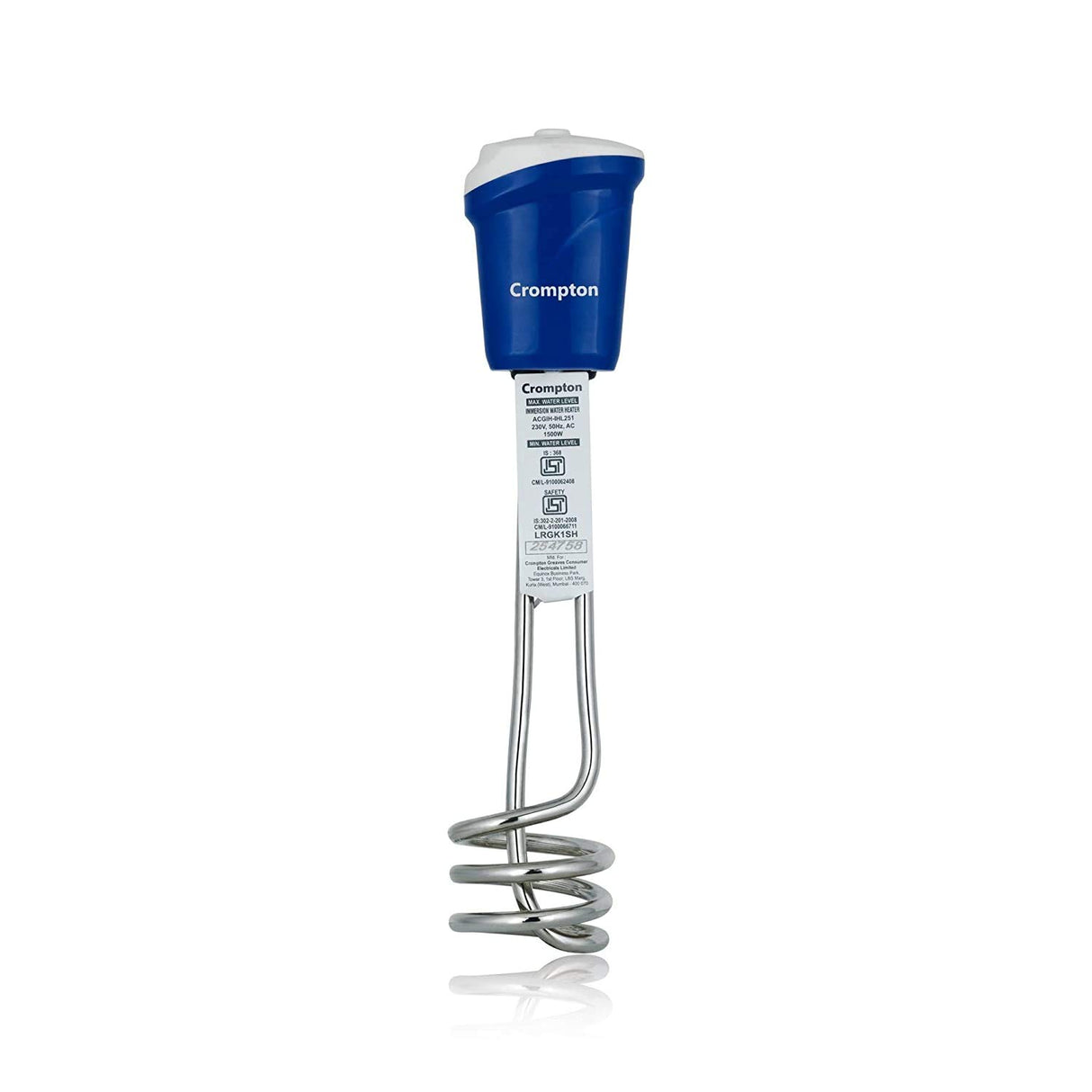 Crompton IHL 251 1500W Immersion Water Heater (Blue)