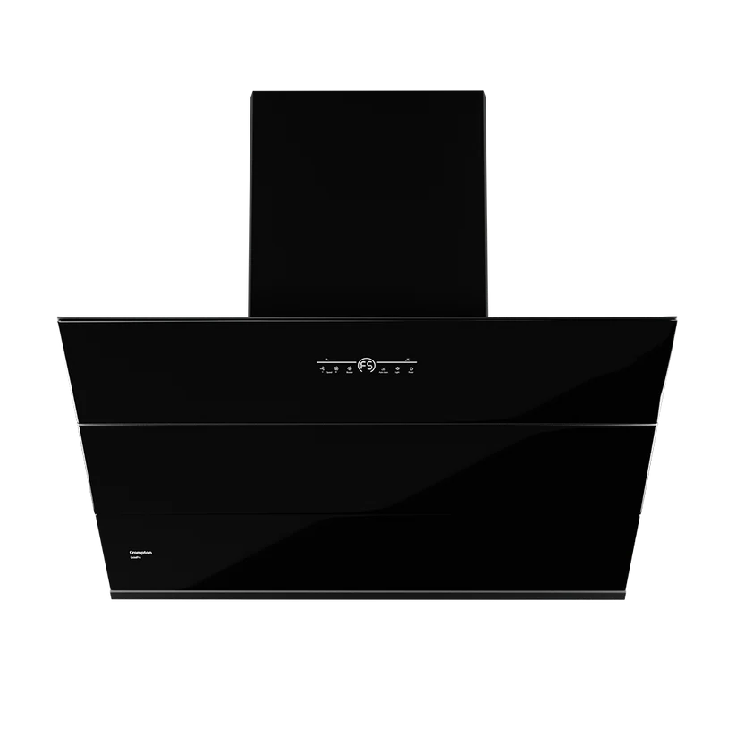 Crompton QuietPro Inclined 60cm Filterless Wall Mounted BLDC Kitchen Chimney (Black)