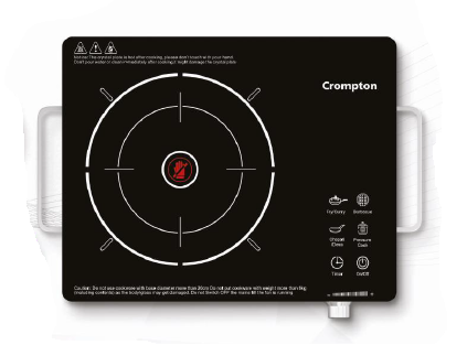 Crompton Infraserve Infrared Cooktop 2000-Watts for all type of utensil (Black)