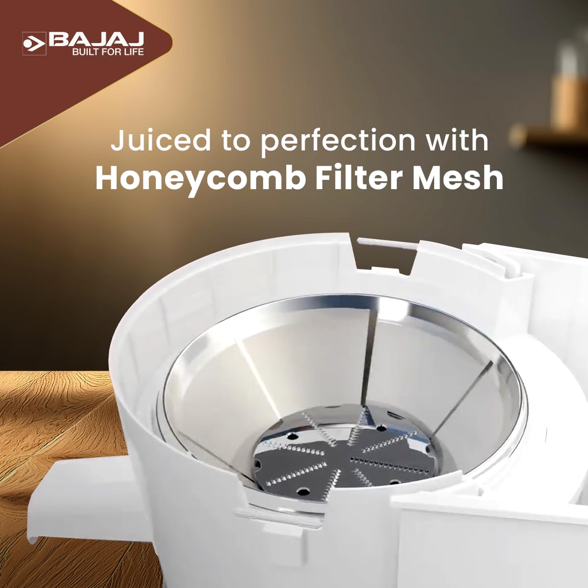 Bajaj Ninja Series Power Blend 1000 Watts 3 Jar Juicer Mixer Grinder 【White & Grey】