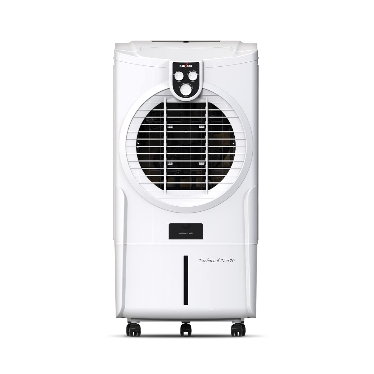 Kenstar Turbocool Neo Hc 70 litres Honeycomb Desert Cooler white and black colour with White Background