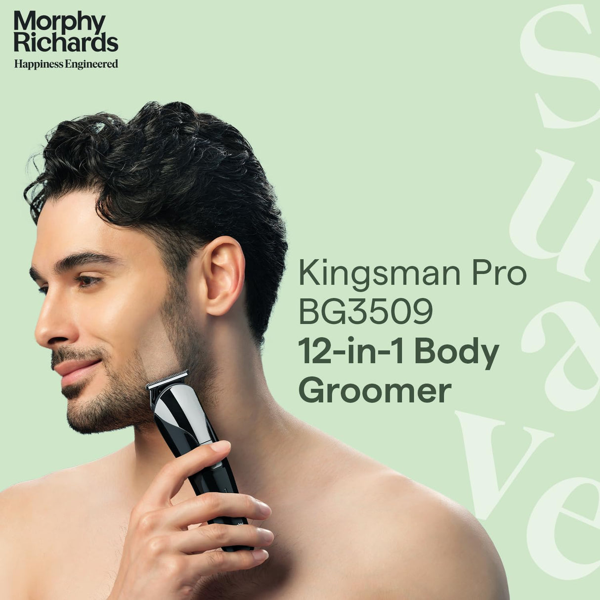 Morphy Richards Kingsman Pro 12-In-1 Grooming Kit For Men (Black)