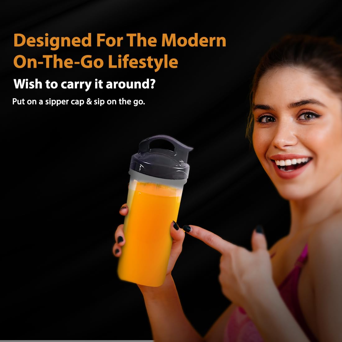 Crompton Boltmix Pro 750W 3 Jars Mixer, Grinder & Blender (Black & Orange)