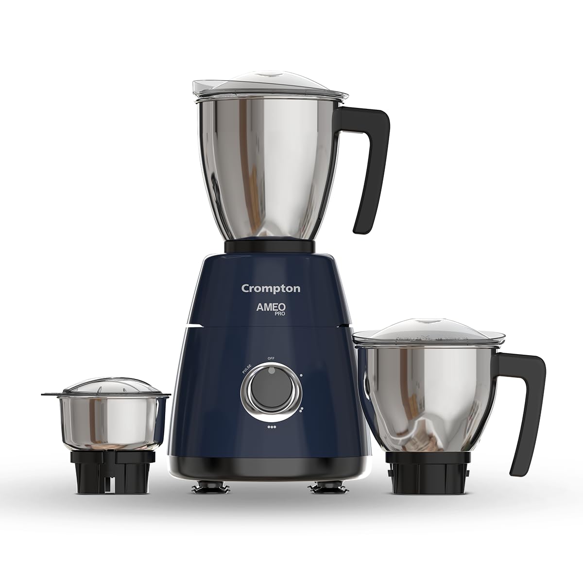 Crompton Ameo Pro 750W 3 Jar Mixer Grinder (Black & Blue)
