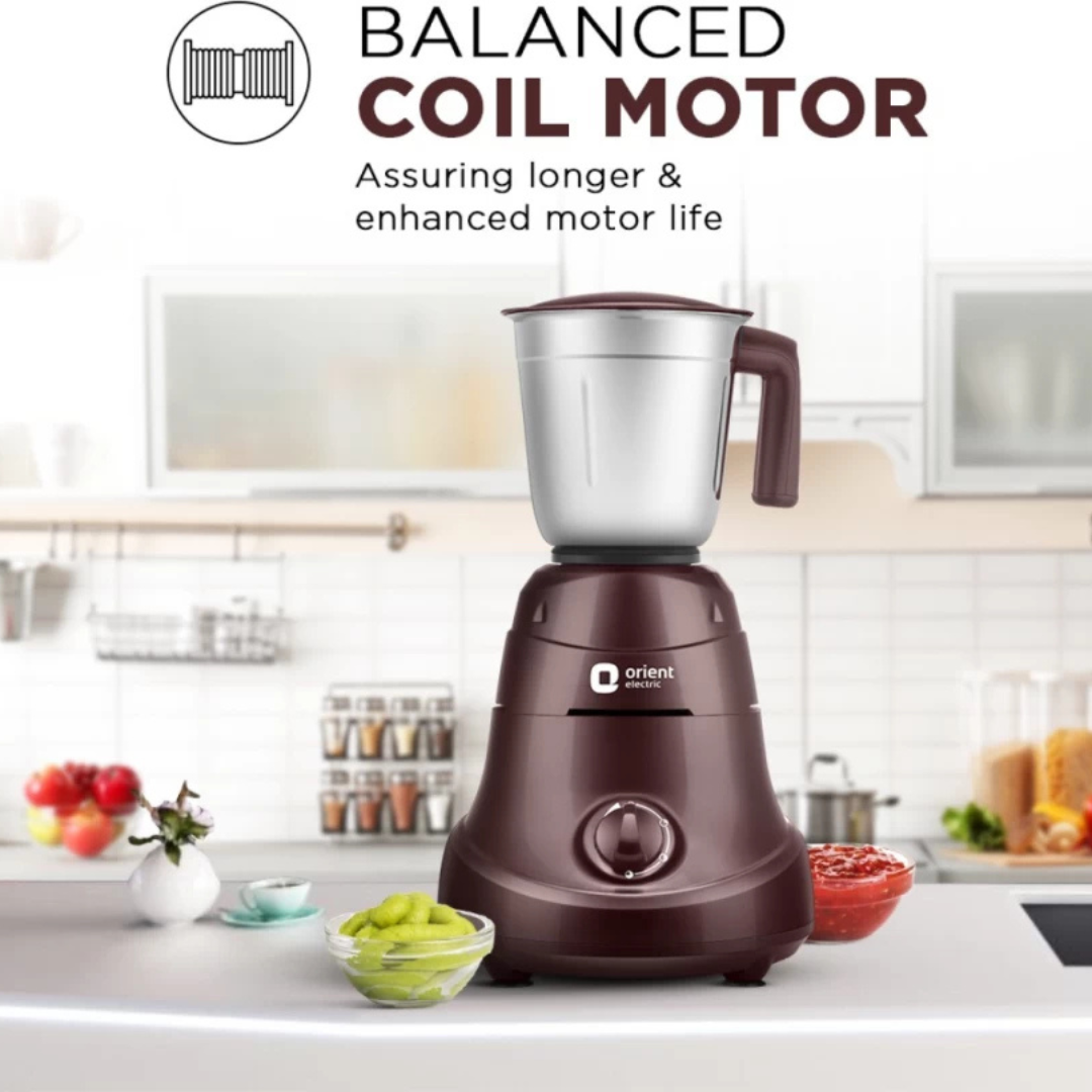 Orient Elecric Power Mixer 750 W Mixer Grinder (3 Jars | Cherry)