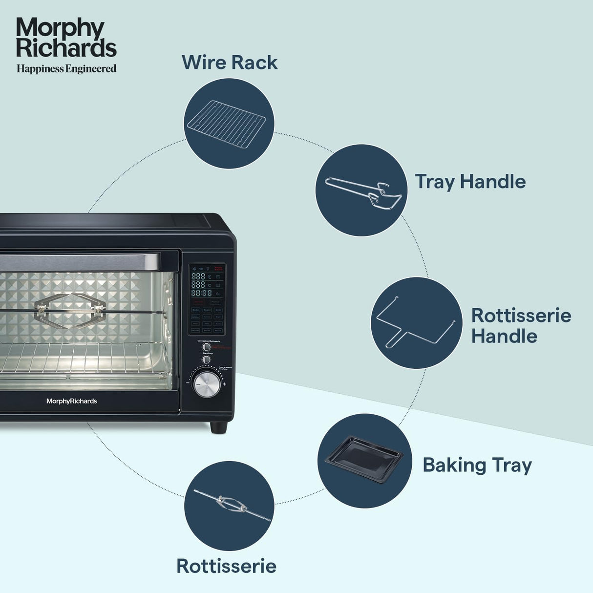 Morphy Richards 40RCAD Digital 40 Litre OTG Oven Toaster Griller (Deep Blue)