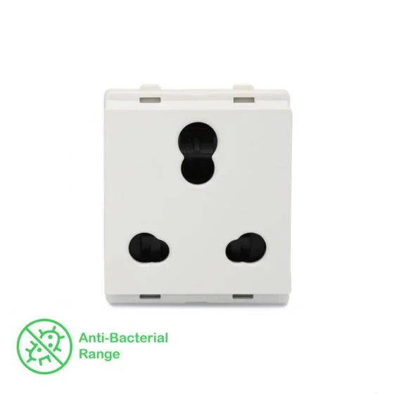 Schneider Livia 10A/16A 3 Pin Socket Outlet with Shutter P2106-White