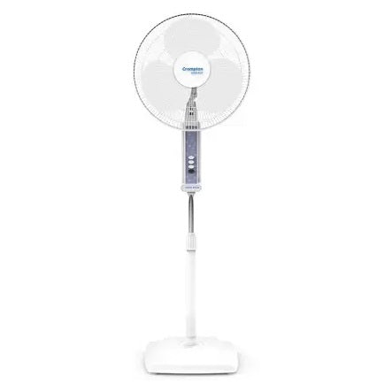Crompton High Flo Wave Plus 400mm Pedestal Fan (KD White)