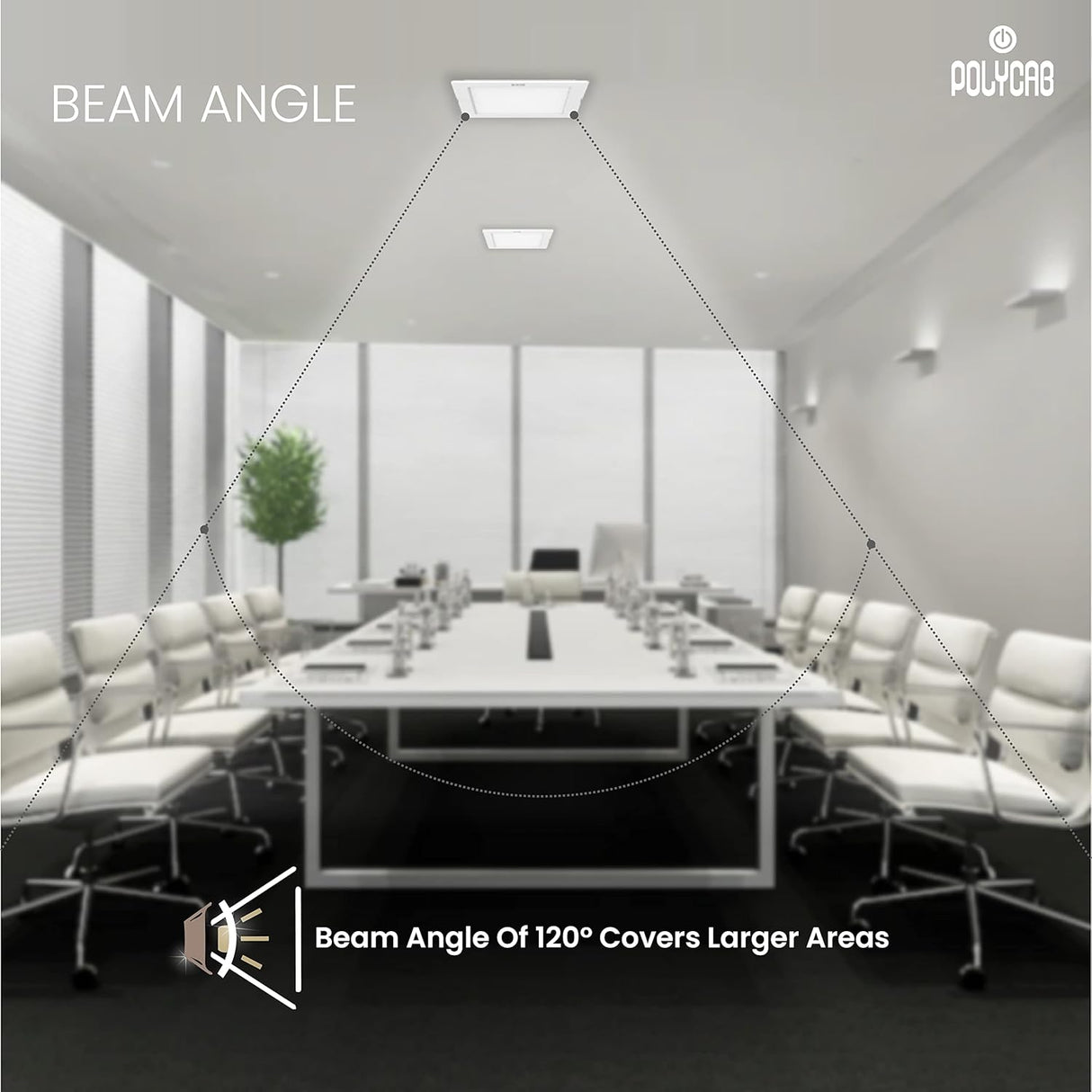 Polycab Scintillate Edge Slim 18-Watts LED Panel Light Square (Cool White, 6500K)