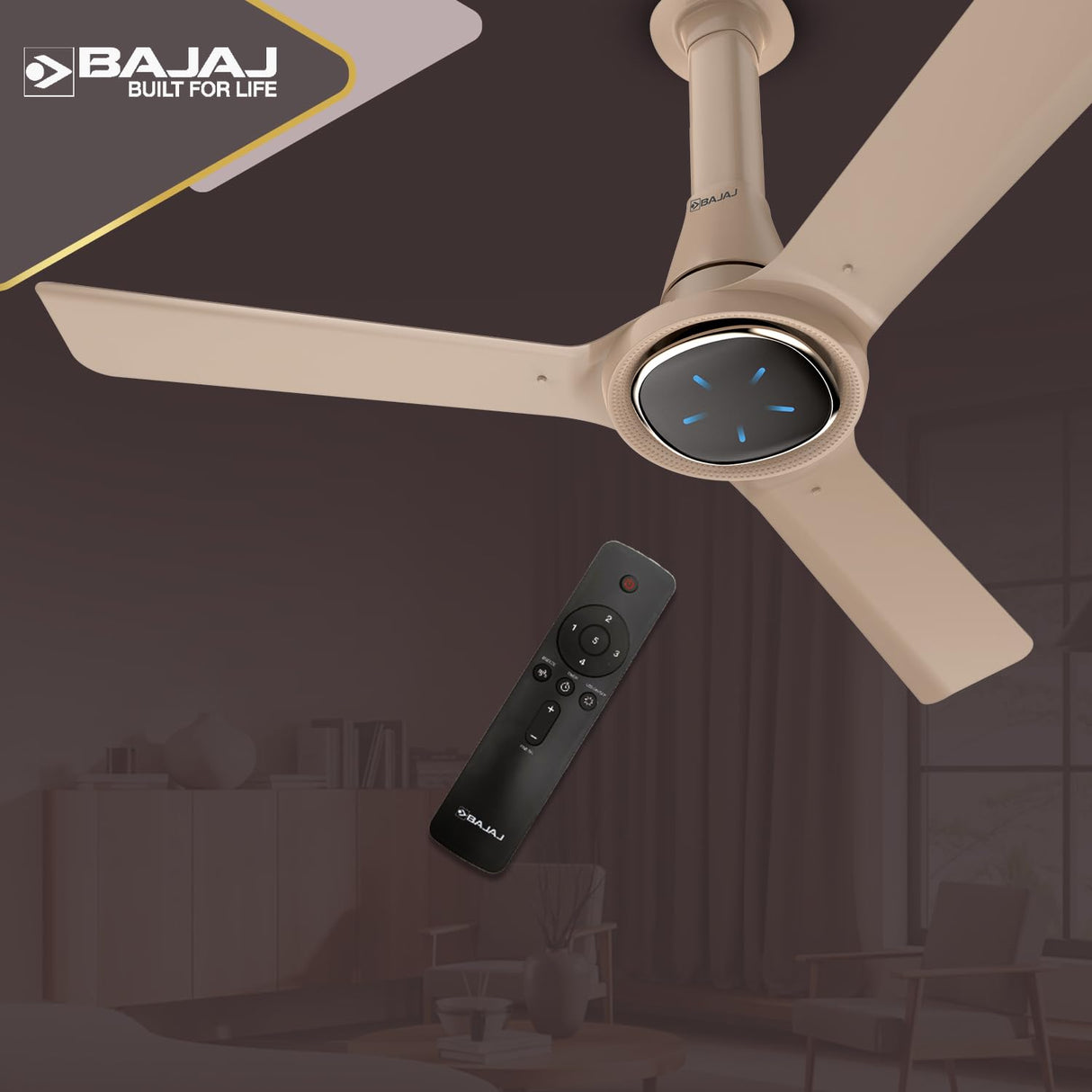 Bajaj Eurostos 1200mm 5 Star Rated BLDC Ceiling Fan (Bronze Mist)